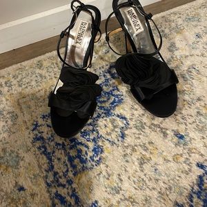 Badgely Mischka rosette heels